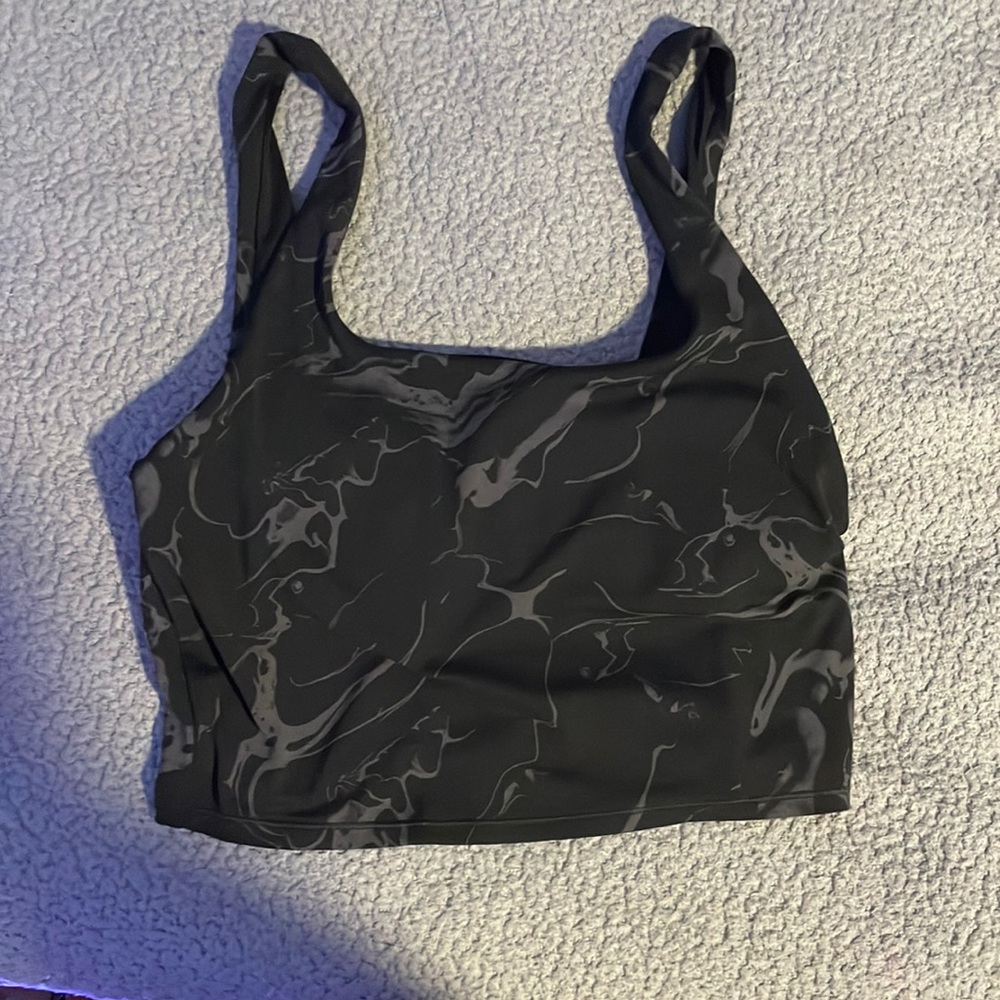 Black lightning colored sports bra